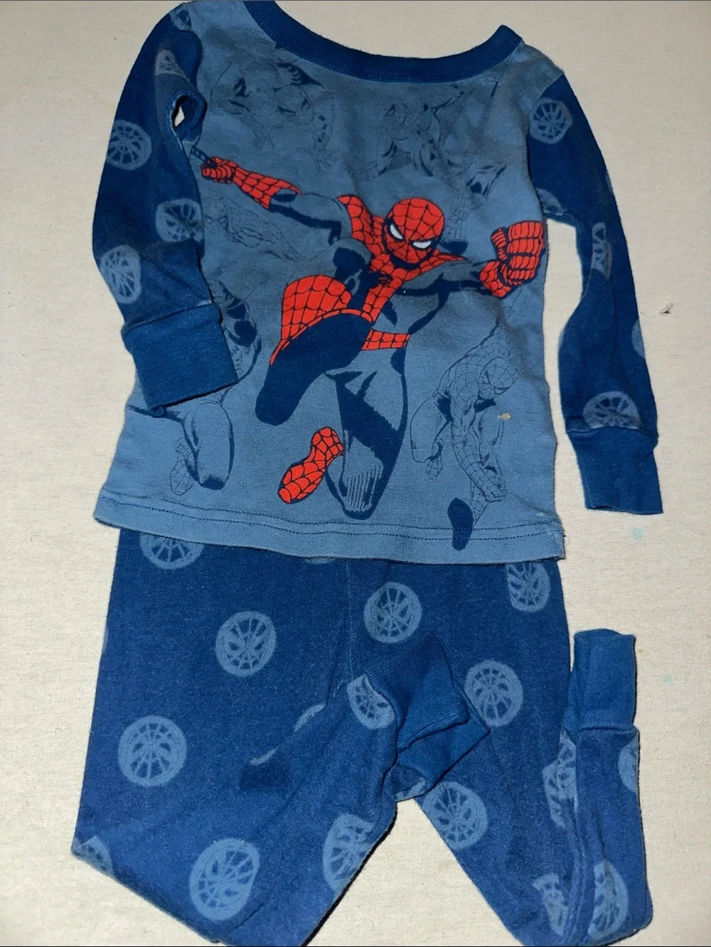 Kids Size 2T Spider-Man Blue & Red Pajama Set